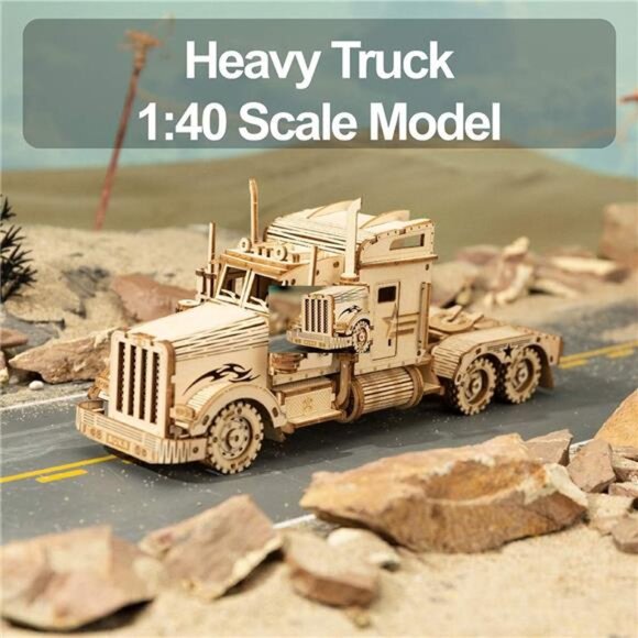 ROKR 3D Wooden Puzzle for Adults-Mechanical Car Model Kits-Brain Teaser - Picture 2 of 7